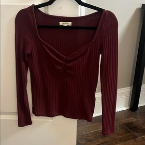 Madewell long sleeve ribbed shirt